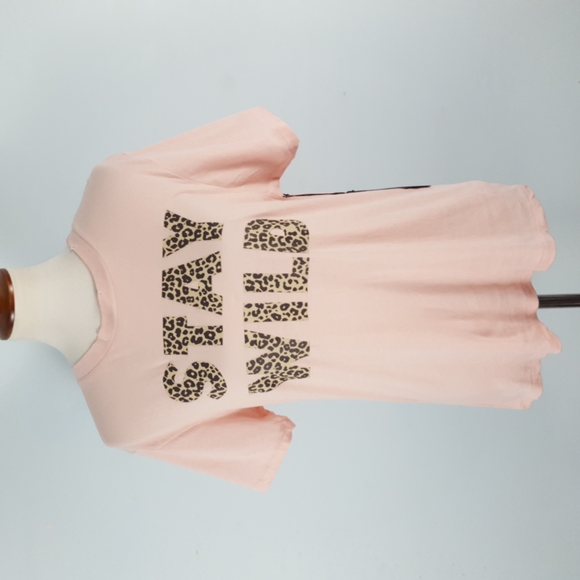 Wildfox Tops - Wildfox Stay Wild Leopard Keke Distressed Tee